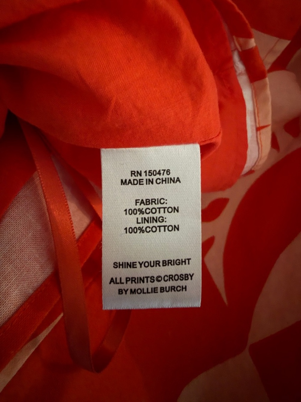 Crosby by Mollie Burch Women’s Orange Wynne Tank Top - Picture 7 of 8